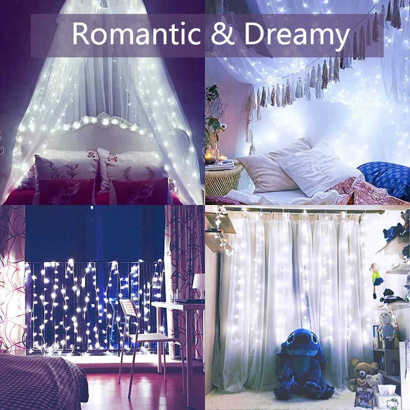 buways Fairy Lights 2-Pack Battery Operated Cool White 50 LED Fairy String Lights,16.4ft Sliver Wire Light with Remote Control for Christmas Party Garden Home Decoration - Image 3